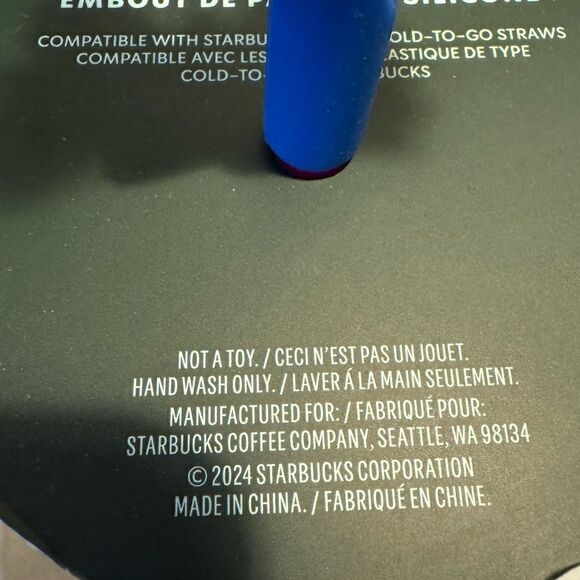 STARBUCKS 2024 SUMMER COLLECTIBLE BUTTERFLY SILICONE STRAW TOPPER PSYCHE… - Picture 9 of 9